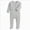 O153-Grey, variant on 6-9 Months Newborn Baby Long Sleeve Footed Romper Ribbed Knit Bodysuit Jumpsuit