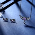 thumbnail image 4 of Halloween Black Bat & Devil Jewelry Set, Gothic Statement Necklace Stud Earrings Cosplay Party Jewelry Gift for Women Men, 4 of 6
