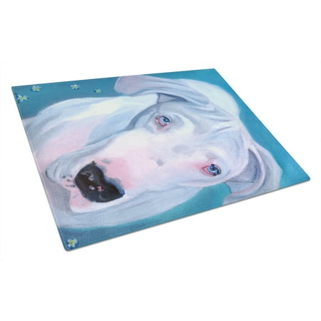 

Caroline s Treasures White Great Dane Glass Cutting Board Large