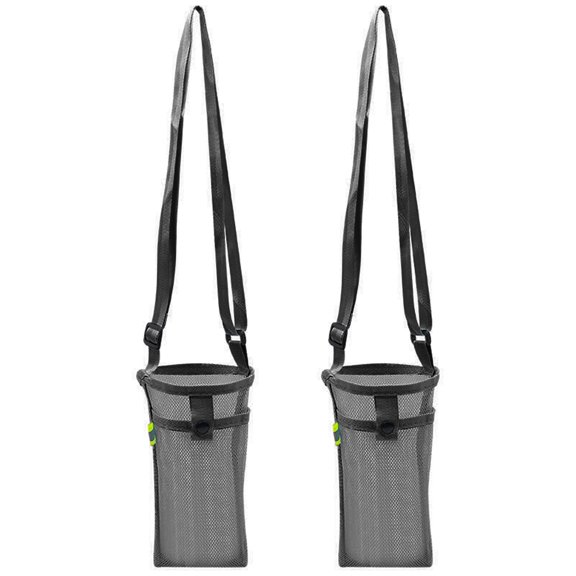 Sportteer Double Pocket Water Bottle Bag Mobile Phone Holder Water Bottle Bag Water Bottle Holder 2Pcs Lightweight Portable Double Pocket Design with Strap for Hiking Travel Gym
