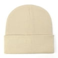 thumbnail image 4 of Yuanlong Womens Beanies Winter Solid Color Thickened Cuffed Knitted Beanie Hats For Adult Outdoor Windproof Stylish Caps, 4 of 4