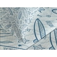thumbnail image 4 of Ambesonne Surfboard Quilted Bedspread Set 3 Pcs, Doodle Summertime, Queen Size, Petrol Blue Slate Blue, 4 of 5