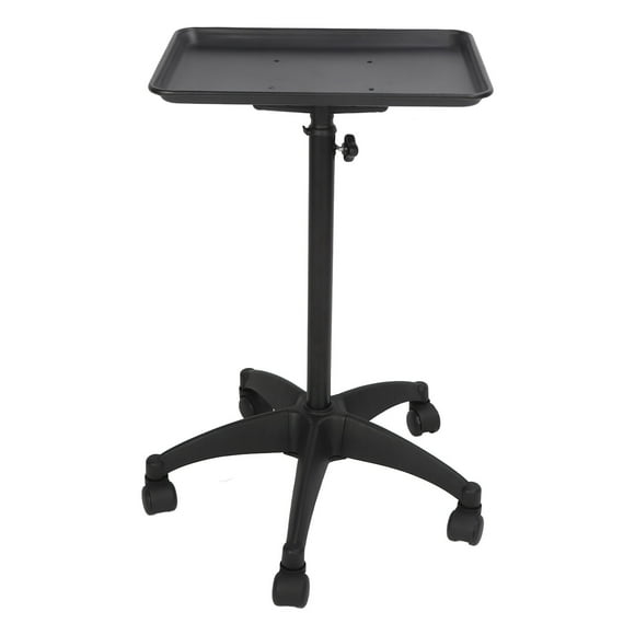 Height Adjust Salon Service Tray, Rolling Salon Tray Cart 5 Universal Wheels Low Noise for Home Use