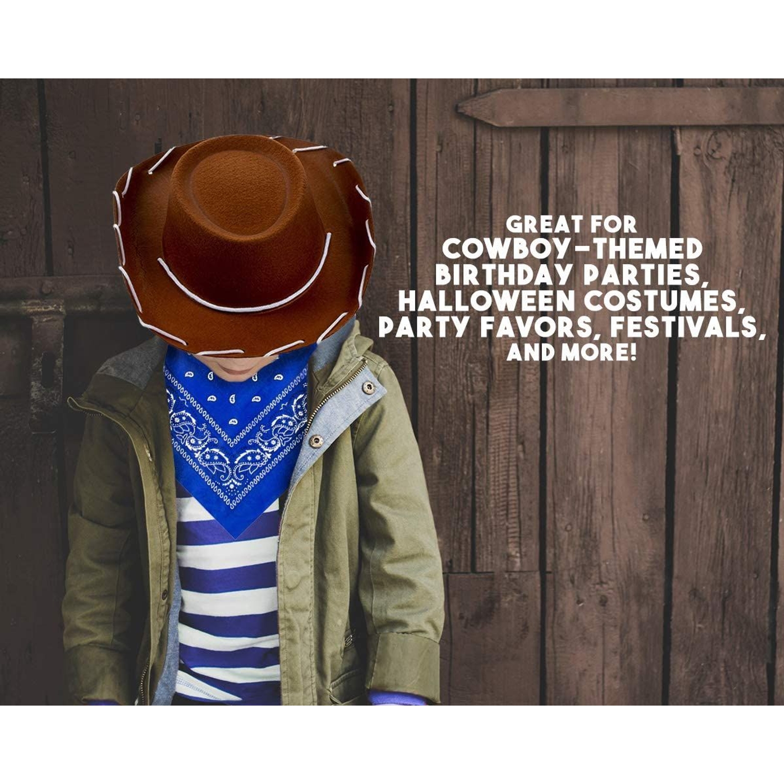 SGBETTER 4er Set Cowboyhüte Aus Filz Für Kinder – Rot, Braun, Rosa, Schwarz, Für Kostümpartys