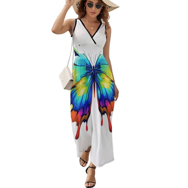 Watercolor Butterfly Vestido Sin Mangas Para Mujer, Traje De, Ropa De Cumpleaños, Verano