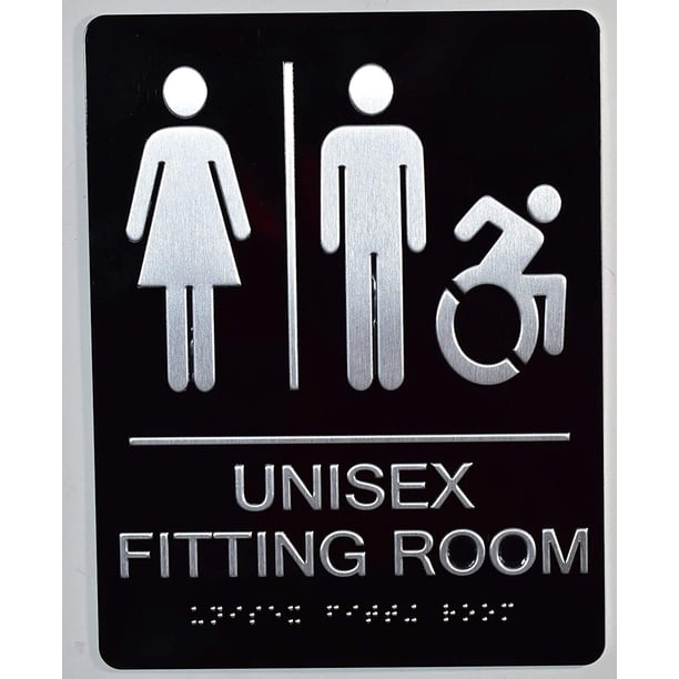 Unisex ACCESSIBLE Fitting Room Sign- Compliant Sign. 6