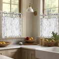 thumbnail image 2 of Cortinas de cocina Jinchan de lino con estampado floral de 90 x 60 cm, 2 paneles, 2 of 9