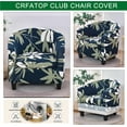 thumbnail image 5 of CHUNTIAN 2 Piece Club Chair Slipcover Stretch Barrel Chair Covers Printed Tub Chair Slipcovers Soft Armchair Sofa Cover Removable Couch Furniture Protector Arm Chair Cover for Living Room,D29, 5 of 5