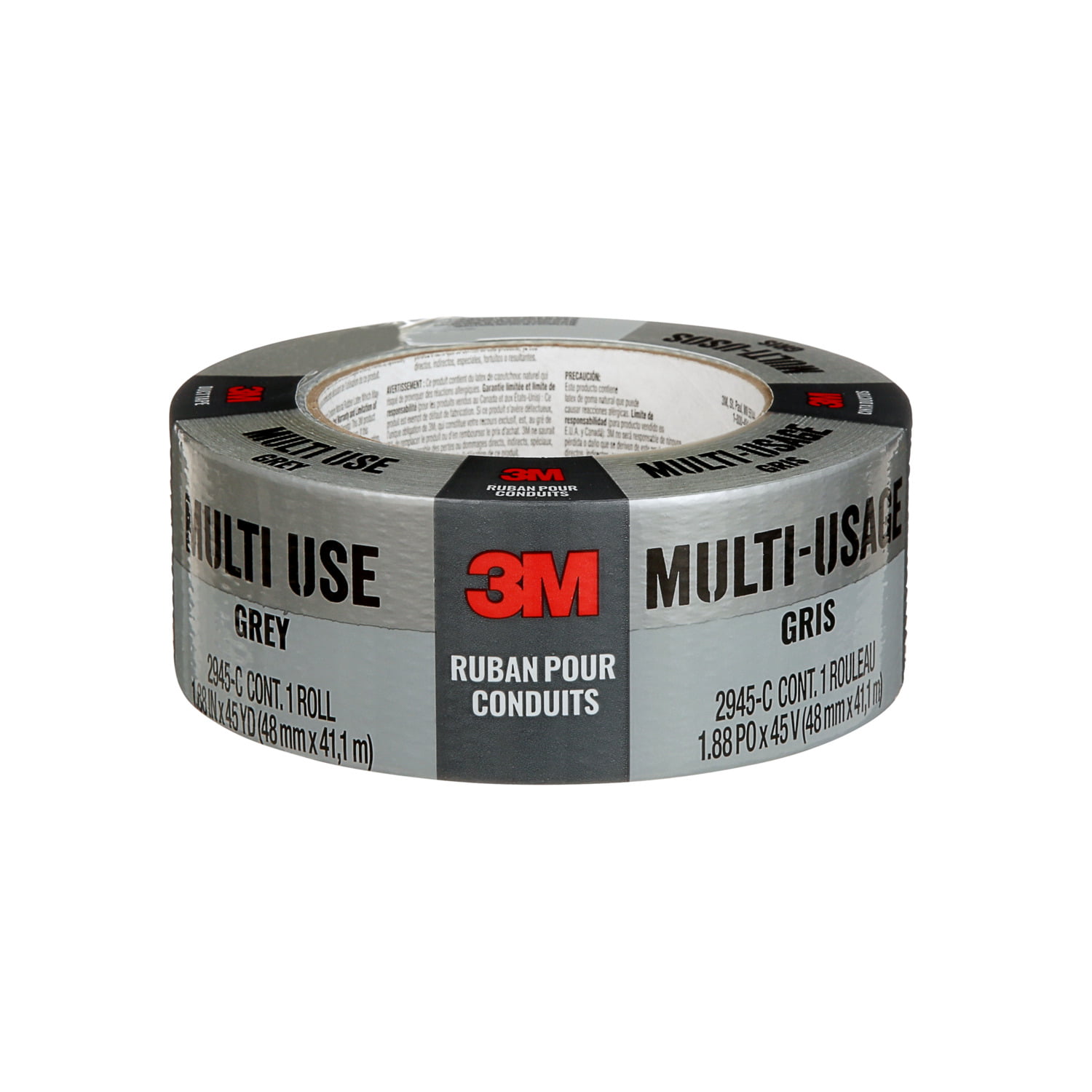 x 60 Yd Gray 2960-A 3M 1.88 In Multi-Use Home & Shop Duct Tape 1 Each 
