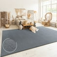 thumbnail image 6 of Paco Home Textured Area Rug Soft & Washable in Anthracite - 2'8" x 4'11" (3'x5'), 6 of 6
