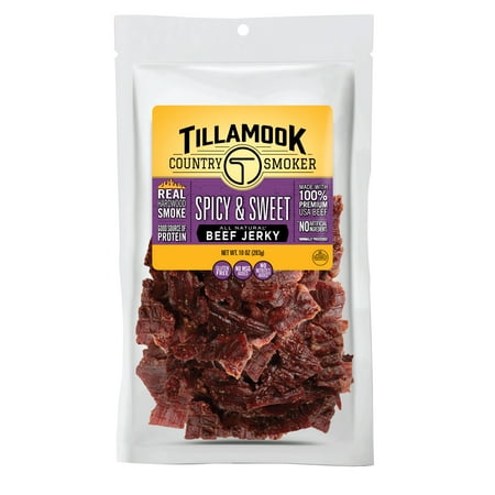 - Tillamook Country Smoker Jerky, Spicy Sweet Jerky, 10oz