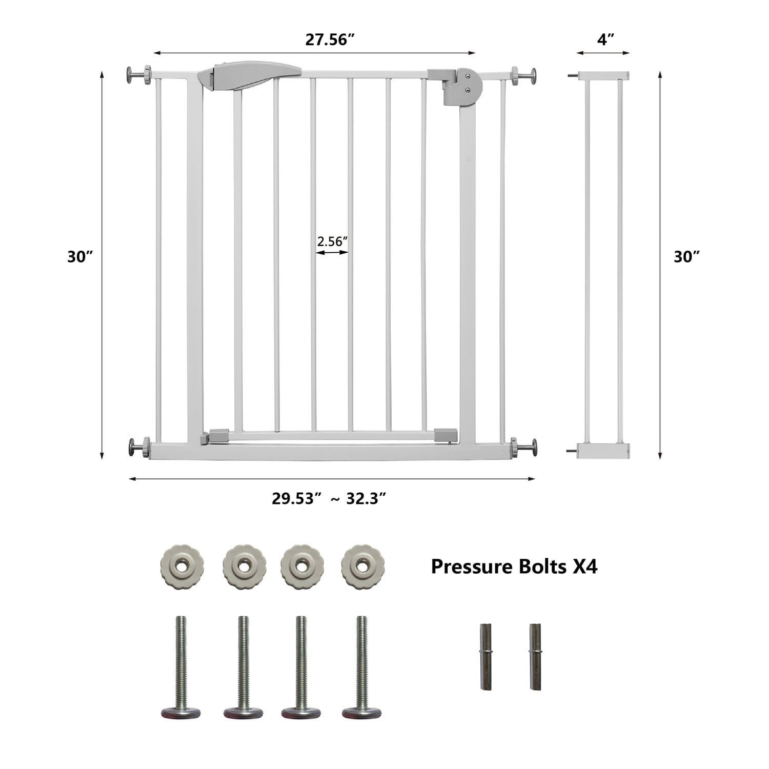 Pefilos Walk Through Metal Pet Safety Gate Pressure Mounted Door for Baby, Dog Cat Pefilos Walk Through Metal Pet Safety Gate Pressure Mounted Door for Baby, Dog Cat