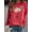 Red, variant on New Fashion Women's Loose-Fit Solid Color Autumn and Winter Printed Top Casual Loose-Fit Pullover Long-Sleeve Sweatshirt