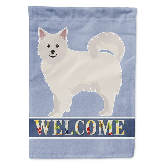 Carolines Treasures CK3653CHF Italian Spitz Welcome Flag Canvas House Size  Large multicolor