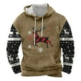 thumbnail image 3 of CONZONE Christmas Men's Hoodies Xmas Deer Hoodie for Men Graphic Long Sleeve Pullover Hooded Sweatshirt Soft Fall Winter Sweatshirts With Pocket, 3 of 5
