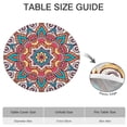 thumbnail image 6 of 44in Round Tablecloth with Elastic Edge, Waterproof Fitted Table Cover for 36-44" Tables, Floral Theme Polyester Reusable Table Cloths Wipe Clean for Picnic, Dining, Outdoor Use and Party Decor, 6 of 7