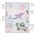 thumbnail image 3 of Lambs & Ivy Sea Dreams 3-Piece Dolphin/Turtle Nautical Baby Crib Bedding Set, 3 of 9