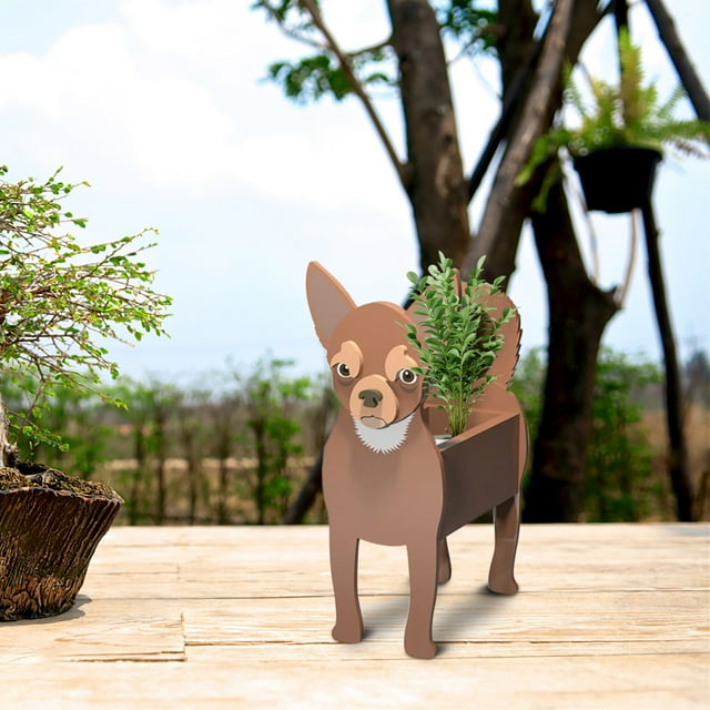 Manualidades de arte para jardín, macetas para perros, almacenamiento, decoración de jardín, arte