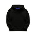 thumbnail image 1 of GDREDA Cute Sweatshirts for Girls Kids Child Toddler Boys Girls Solid Long Sleeve Patchwork Hooded Thickened Warm Sweatshirt Pullover Blouse Tops Outfits Clothes Black,4-5 Years, 1 of 5