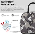 thumbnail image 5 of Insulated Lunch Bag for Women, Floral Print Oxford Fabric Lunch Box, Leakproof Thermal Cooler Tote for Work, School & Picnic, Camo, Camouflage Print, 5 of 5