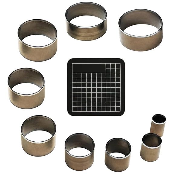 Leather Circle Cutter, 9-Piece Leather Hole Punch Set, High Carbon Steel, Multi-Size Leather Hole Punch Tool Kit, Includes Cutting Mat, Ideal for Crafting and DIY Projects