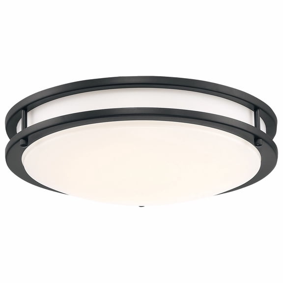 20506LEDD-MBL/ACR-Access Lighting-Solero III - 15W 1 LED Flush Mount In Modern Style-3.5 Inches Tall and 12 Inches Wide-Matte Black Finish
