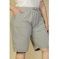 thumbnail image 3 of Curvy French Terry Bermuda Shorts, 3 of 8