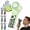 Green, variant on Portable AC Fan with Turbo Ice Cooling - Handheld Personal Fan with 1-199 Speeds & Fill Light - 4000mAh Rechargeable Mini Fan, 135° Tilt Foldable for Travel, Desk & Makeup