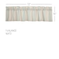 thumbnail image 4 of VHC Brands Grain Sack Aqua Blue Stripe Coastal Farmhouse Kitchen Curtain Valance 16x72, 4 of 6
