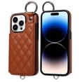 thumbnail image 1 of iPhone 14 PRO Case ,Card Slots Leather Wrist Strap Phone Cover for iPhone 14 PRO, 1 of 5