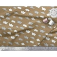 thumbnail image 3 of Soimoi Brown Modal Satin Fabric Cloud Nature Decor Fabric Printed Yard 42 Inch Wide, 3 of 5