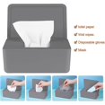 thumbnail image 5 of Dispensador de pañuelos zhang ming caja de toallitas húmedas impermeable a prueba de polvo gris, 5 of 5