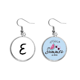 thumbnail image 1 of Alfabeto griego Epsilon negro silueta Pendientes de sandía verano lóbulo desgaste Unbranded M, 1 of 3