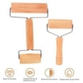 thumbnail image 2 of Wood Pastry Pizza Roller, Non Stick Wooden Rolling Pin Time-Saver Pizza Dough Roller for Home Kitchen Baking Cooking, 2 of 9