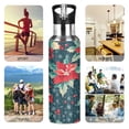 thumbnail image 7 of Yayeee 33oz Insulated Water Bottle Double Wall Stainless Steel with Flip Straw Lid, Christmas Themed Leaves, 7 of 7