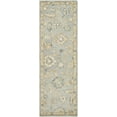 thumbnail image 5 of Hauteloom Cedric Boho Hand Tufted Natural Fiber Wool Area Rug - Traditional Floral Carpet for Living Room, Bedroom, Dining Room - Light Silver, Off White, Pearl - 9' x 12', 5 of 7