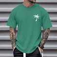 thumbnail image 4 of Ankishi Mens Hawaiian T Shirt Tropical Tree Casual Short Sleeve Graphic Tee Overszied Summer Tops for Travel, 4 of 8