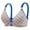 Blue, variant on Women's Plus Size Bra Wireless Floral Daisy No Steel Comfort Underwear Adjustable Strap Breathable Daily Bras (42/95BC, Watermelon Red)