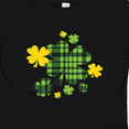 thumbnail image 4 of Inktastic St. Patrick's Day Plaid Green and Yellow Shamrocks Boys or Girls Baby T-Shirt, 4 of 5