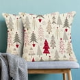 thumbnail image 2 of Christmas Pillow Covers 20x20 Set of 2, Colorful Geometric Christmas Tree Throw Pillow Covers Linen Farmhouse Winter Holiday Cushion Case Christmas Decorations for Home Couch Sofa Outdoor, 2 of 6