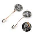 thumbnail image 3 of Par de luces LED de intermitente de 2 pulgadas indicador de doble Color amarillo y blanco enchufe Universal 1157 para motocicleta ANGGREK Otros, 3 of 8