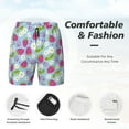 thumbnail image 5 of Xecao Strawberry And Flowers for Men's Swimming Trunks Swim Trunks Quick Dry Swim Shorts with Mesh Lining Funny Swimwear Bathing Suits, 5 of 9