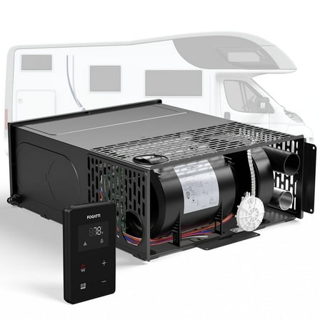 Fogatti RV Furnace InstaHeat Ultra, 35000 BTU with Smart Wired Controller, Without Door