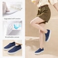 thumbnail image 4 of Emma Shoes Canvas Slip On Sneakers for Women, Canvas Slip On Shoes for Women, Low Top Casual Flats (Dark Denim, 8), 4 of 5