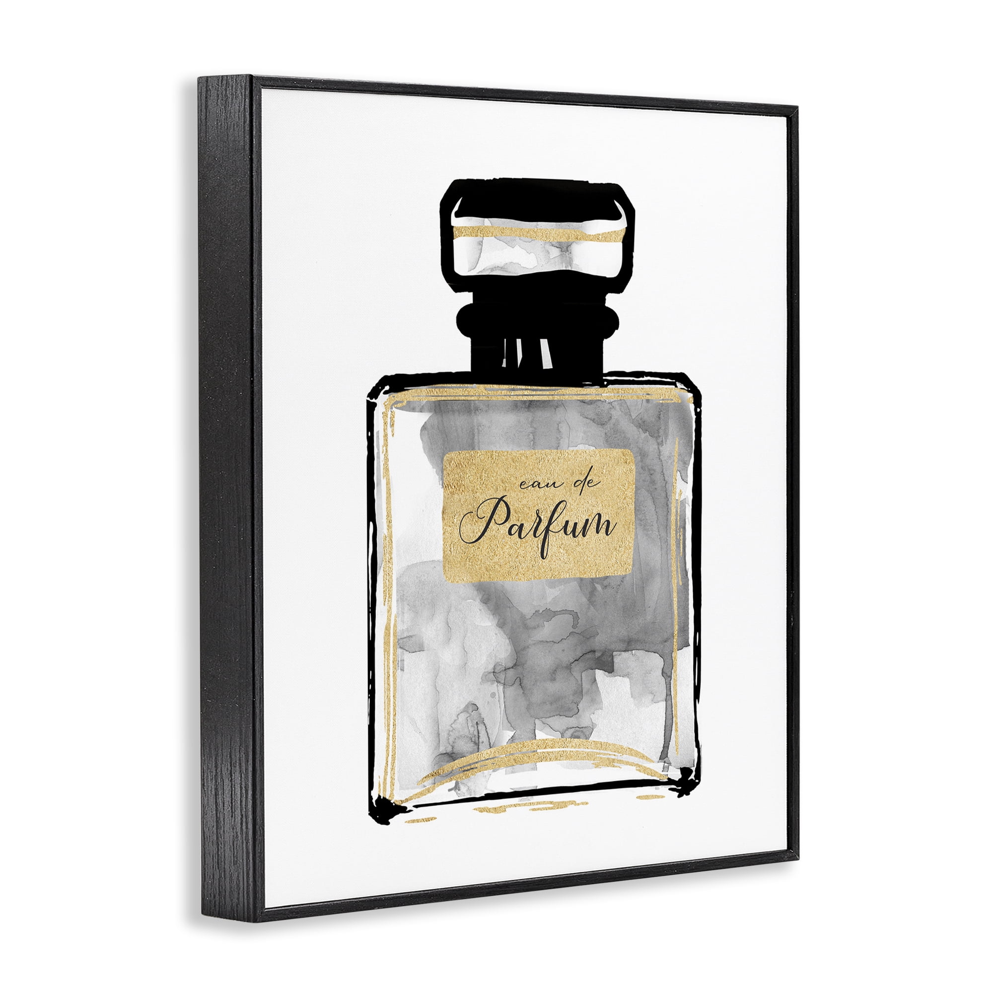 Stupell Industries Black French Perfume Beauty & Fashion Painting Black Framed Art Print Wall Art, 24 x 30