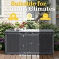 thumbnail image 5 of Homall 100 Gallon Outdoor Box Deck Plastic Resin Storage Box, Gray, 5 of 7