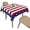 Multi Color-04, variant on Rectangle Tablecloth Waterproof Spillproof Table Cloths,Independence Day Red White Stripe Wipeable Table Cover for Kitchen Dining Camping Indoor Outdoor Tables 52" x 70",White Star on Navy Blue