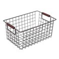 thumbnail image 1 of Japanese Wrought Iron Storage Basket Simple Bathroom Snacks Organizer Books Holder Kitchen Sundries, 1 of 4