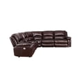 thumbnail image 4 of Denver Brown Leather 6-Piece Power Reclining Sectional, 4 of 5