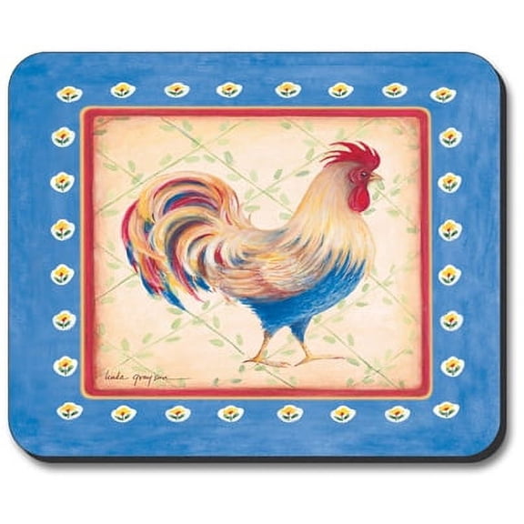 Art Plates Mouse Pad - Jardinere Rooster